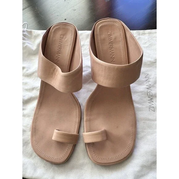 Zimmermann Strap Sandals leather heels shoes size EU 40 US 9.5 - Picture 9 of 9